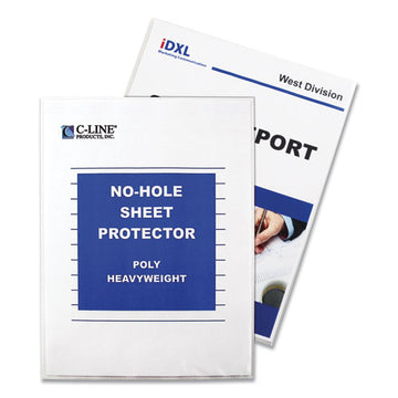 C-Line® Top-load No-hole Sheet Protectors, Heavyweight, Clear, 2" Capacity, 25-bx freeshipping - TVN Wholesale